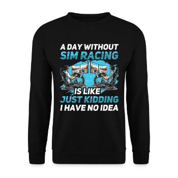 Simulator Cockpit Esports Sim Racing - Unisex Pullover - Schwarz - Vorne - Alina (178cm) & Michal (187cm)