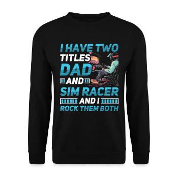 Simulator Cockpit Esports Sim Racing - Unisex Pullover - Schwarz - Vorne - Alina (178cm) & Michal (187cm)