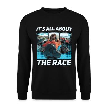 Simulator Cockpit Esports Sim Racing - Unisex Pullover - Schwarz - Vorne - Alina (178cm) & Michal (187cm)