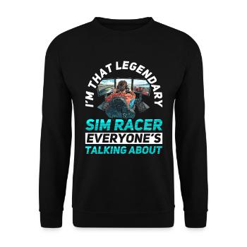 Simulator Cockpit Esports Sim Racing - Unisex Pullover - Schwarz - Vorne - Alina (178cm) & Michal (187cm)