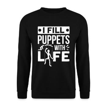 Puppeteer, puppeteer - Unisex Sweatshirt - black - Front - Alina (178cm) & Michal (187cm)