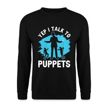 Puppeteer, puppeteer - Unisex Sweatshirt - black - Front - Alina (178cm) & Michal (187cm)