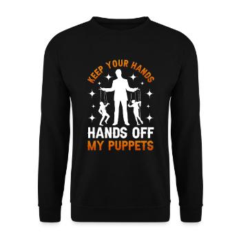 Puppeteer, puppeteer - Unisex Sweatshirt - black - Front - Alina (178cm) & Michal (187cm)