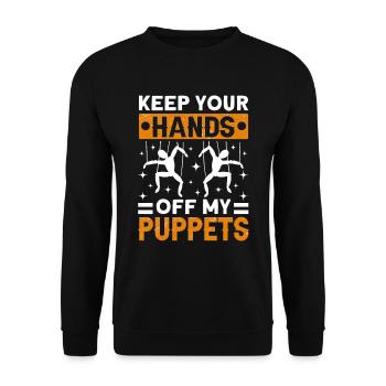 Puppeteer, puppeteer - Unisex Sweatshirt - black - Front - Alina (178cm) & Michal (187cm)
