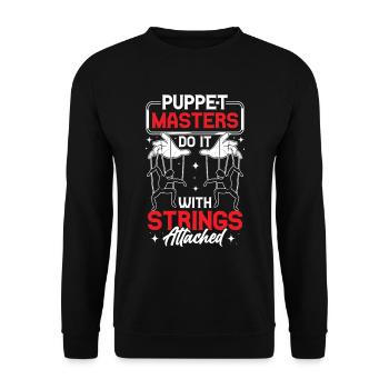 Puppeteer, puppeteer - Unisex Sweatshirt - black - Front - Alina (178cm) & Michal (187cm)