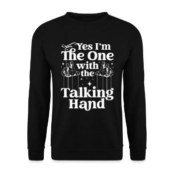 Puppeteer, puppeteer - Unisex Sweatshirt - black - Front - Alina (178cm) & Michal (187cm)