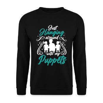 Puppeteer, puppeteer - Unisex Sweatshirt - black - Front - Alina (178cm) & Michal (187cm)