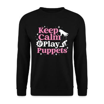 Puppeteer, puppeteer - Unisex Sweatshirt - black - Front - Alina (178cm) & Michal (187cm)