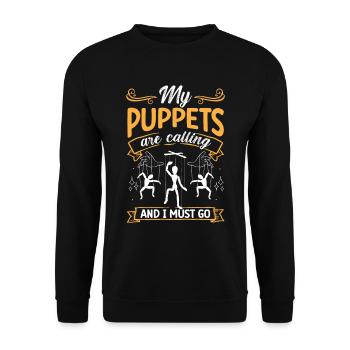 Puppeteer, puppeteer - Unisex Sweatshirt - black - Front - Alina (178cm) & Michal (187cm)