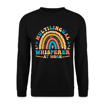 English Teacher English Learner ELL Teacher - Unisex Sweatshirt - black - Front - Alina (178cm) & Michal (187cm)