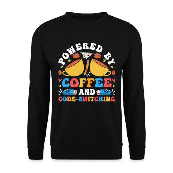 Englischlehrer Englischlerner ELL-Lehrer - Unisex Pullover - Schwarz - Vorne - Alina (178cm) & Michal (187cm)