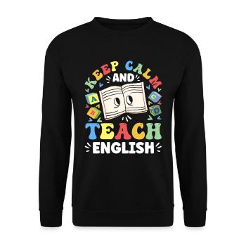 English Teacher English Learner ELL Teacher - Unisex Sweatshirt - black - Front - Alina (178cm) & Michal (187cm)