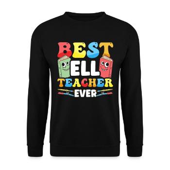 English Teacher English Learner ELL Teacher - Unisex Sweatshirt - black - Front - Alina (178cm) & Michal (187cm)
