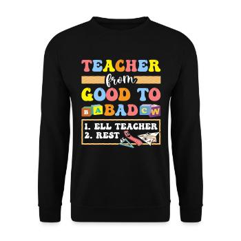 English Teacher English Learner ELL Teacher - Unisex Sweatshirt - black - Front - Alina (178cm) & Michal (187cm)