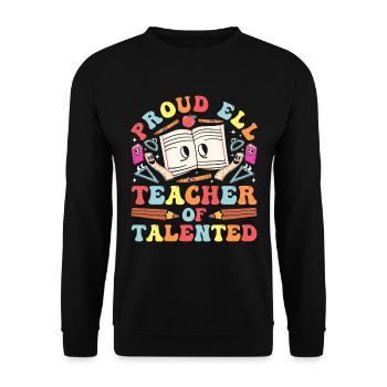 English Teacher English Learner ELL Teacher - Unisex Sweatshirt - black - Front - Alina (178cm) & Michal (187cm)