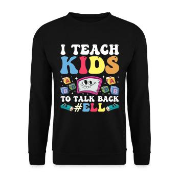 English Teacher English Learner ELL Teacher - Unisex Sweatshirt - black - Front - Alina (178cm) & Michal (187cm)