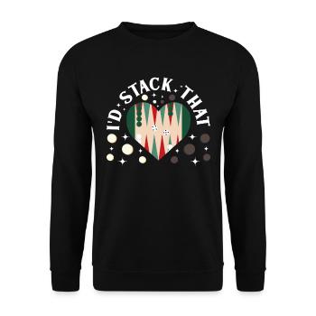 Brettspiel Lustiges Backgammon - Unisex Pullover - Schwarz - Vorne - Alina (178cm) & Michal (187cm)