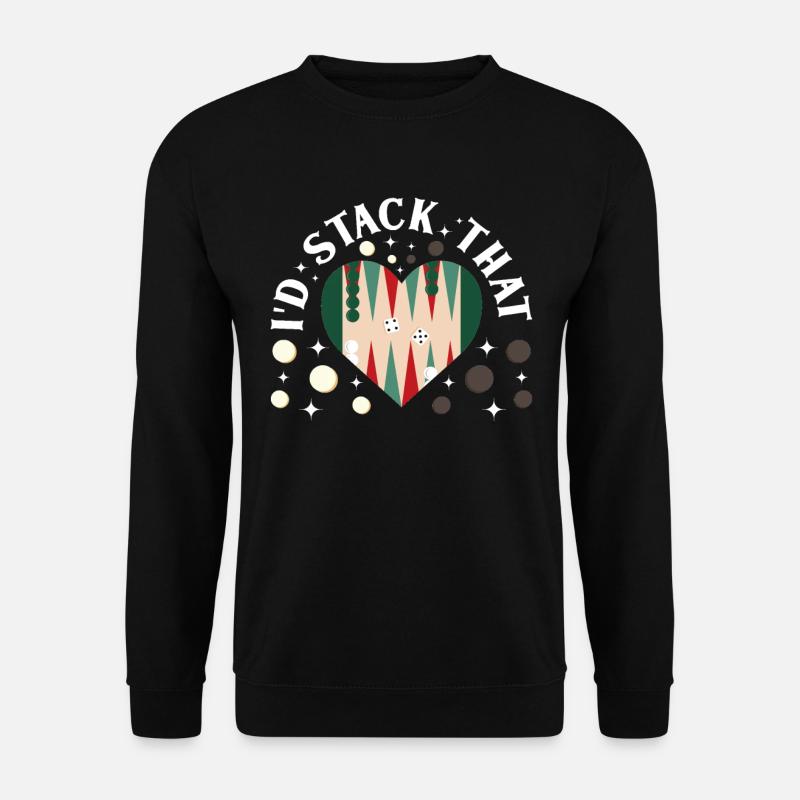 Board Game Funny Backgammon - Unisex Sweatshirt - black