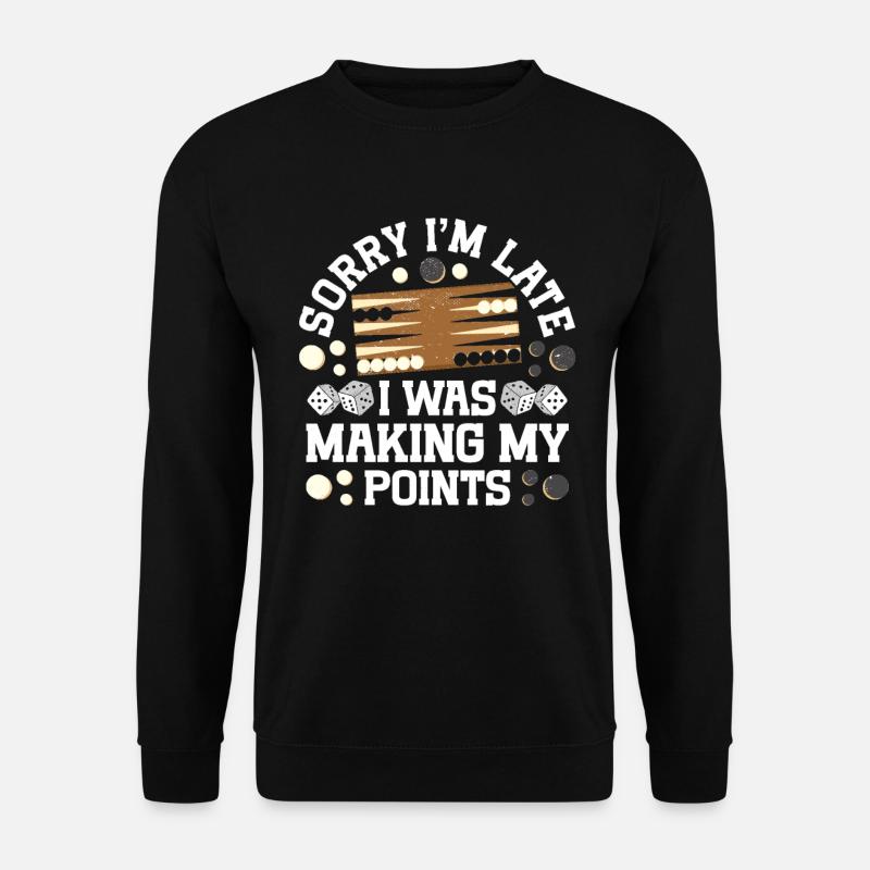Brettspiel Lustiges Backgammon - Unisex Pullover - Schwarz