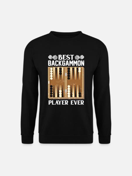 Board Game Funny Backgammon - Unisex Sweatshirt - black