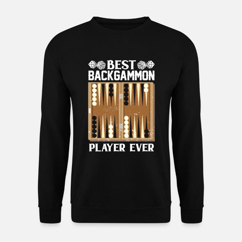 Brettspiel Lustiges Backgammon - Unisex Pullover - Schwarz