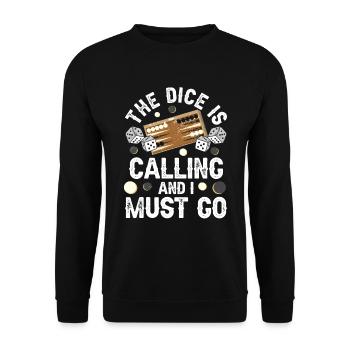 Brettspiel Lustiges Backgammon - Unisex Pullover - Schwarz - Vorne - Alina (178cm) & Michal (187cm)