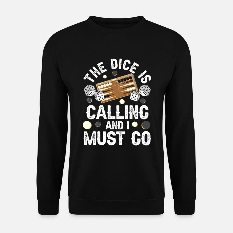 Brettspiel Lustiges Backgammon - Unisex Pullover - Schwarz