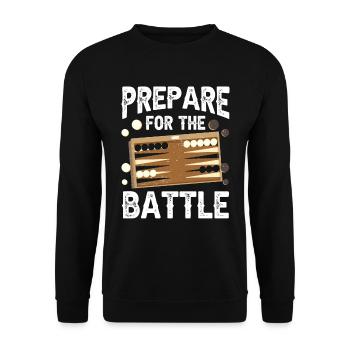 Brettspiel Lustiges Backgammon - Unisex Pullover - Schwarz - Vorne - Alina (178cm) & Michal (187cm)