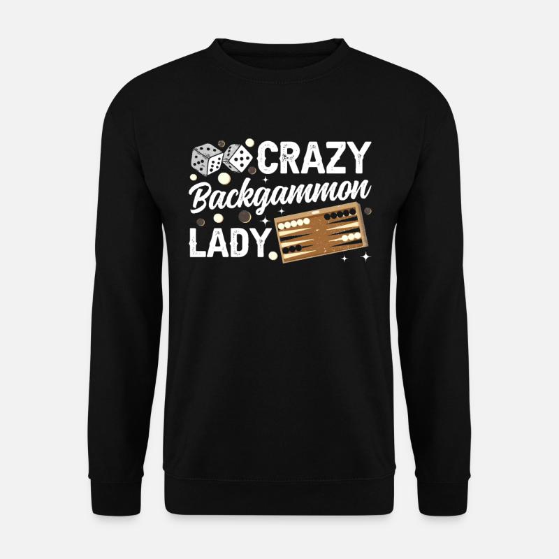 Brettspiel Lustiges Backgammon - Unisex Pullover - Schwarz