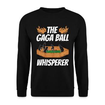Ballon Dodgeball Hexagon Pit Sports Gaga - Sweat-shirt Unisexe - noir - Devant - Alina (178cm) & Michal (187cm)