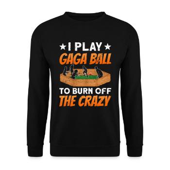 Ballon Dodgeball Hexagon Pit Sports Gaga - Sweat-shirt Unisexe - noir - Devant - Alina (178cm) & Michal (187cm)