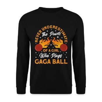 Dodgeball Hexagon Pit Sports Gaga Ball - Unisex Sweatshirt - black - Front - Alina (178cm) & Michal (187cm)