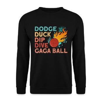 Ballon Dodgeball Hexagon Pit Sports Gaga - Sweat-shirt Unisexe - noir - Devant - Alina (178cm) & Michal (187cm)