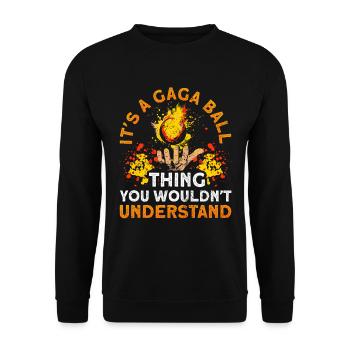 Ballon Dodgeball Hexagon Pit Sports Gaga - Sweat-shirt Unisexe - noir - Devant - Alina (178cm) & Michal (187cm)