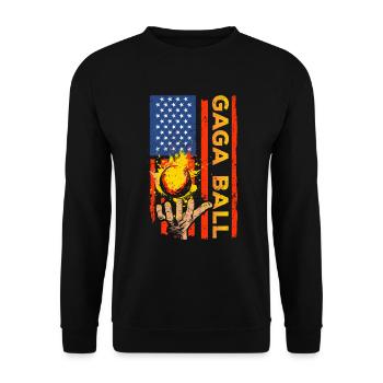 Dodgeball Hexagon Pit Sports Gaga Ball - Unisex Sweatshirt - black - Front - Alina (178cm) & Michal (187cm)
