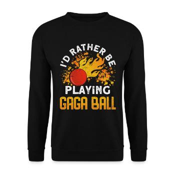 Ballon Dodgeball Hexagon Pit Sports Gaga - Sweat-shirt Unisexe - noir - Devant - Alina (178cm) & Michal (187cm)