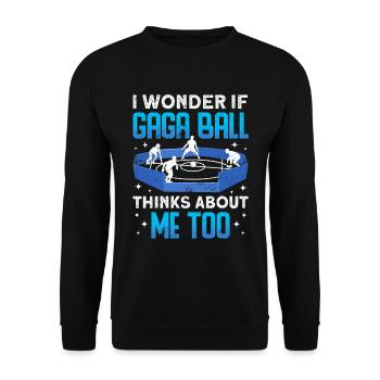 Ballon Dodgeball Hexagon Pit Sports Gaga - Sweat-shirt Unisexe - noir - Devant - Alina (178cm) & Michal (187cm)