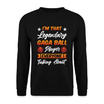 Ballon Dodgeball Hexagon Pit Sports Gaga - Sweat-shirt Unisexe - noir - Devant - Alina (178cm) & Michal (187cm)