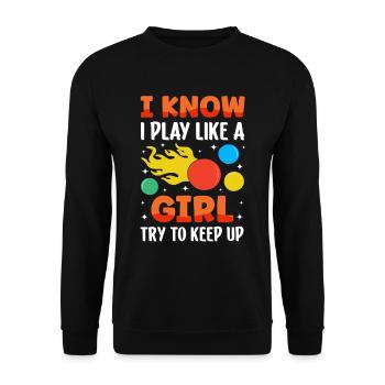 Ballon Dodgeball Hexagon Pit Sports Gaga - Sweat-shirt Unisexe - noir - Devant - Alina (178cm) & Michal (187cm)