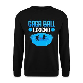 Ballon Dodgeball Hexagon Pit Sports Gaga - Sweat-shirt Unisexe - noir - Devant - Alina (178cm) & Michal (187cm)