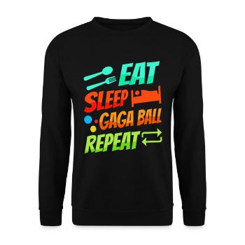Ballon Dodgeball Hexagon Pit Sports Gaga - Sweat-shirt Unisexe - noir - Devant - Alina (178cm) & Michal (187cm)