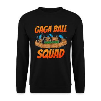 Dodgeball Hexagon Pit Sports Gaga Ball - Unisex Sweatshirt - black - Front - Alina (178cm) & Michal (187cm)