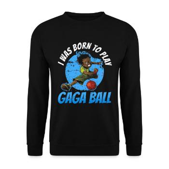 Dodgeball Hexagon Pit Sports Gaga Ball - Unisex Sweatshirt - black - Front - Alina (178cm) & Michal (187cm)