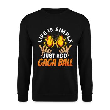 Dodgeball Hexagon Pit Sports Gaga Ball - Unisex Sweatshirt - black - Front - Alina (178cm) & Michal (187cm)