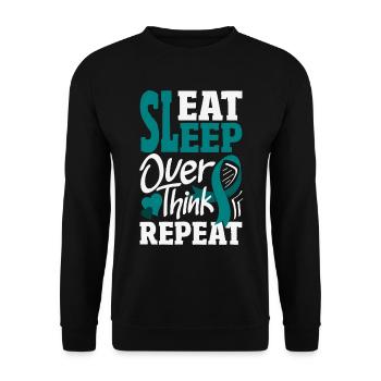 Sarcelle d’hiver SSPT Stress Trouble anxieux - Sweat-shirt Unisexe - noir - Devant - Alina (178cm) & Michal (187cm)