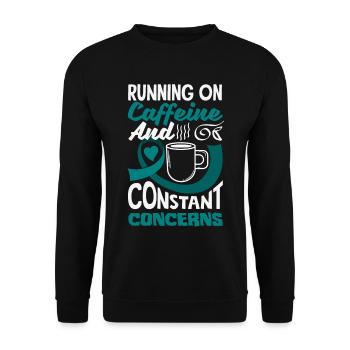 Sarcelle d’hiver SSPT Stress Trouble anxieux - Sweat-shirt Unisexe - noir - Devant - Alina (178cm) & Michal (187cm)
