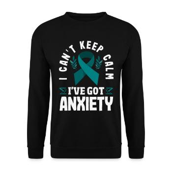 Sarcelle d’hiver SSPT Stress Trouble anxieux - Sweat-shirt Unisexe - noir - Devant - Alina (178cm) & Michal (187cm)