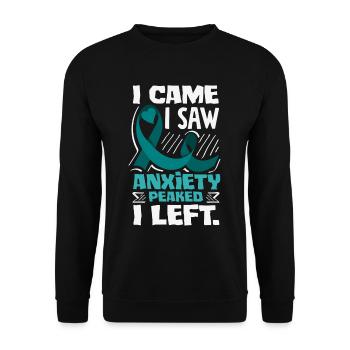 Sarcelle d’hiver SSPT Stress Trouble anxieux - Sweat-shirt Unisexe - noir - Devant - Alina (178cm) & Michal (187cm)