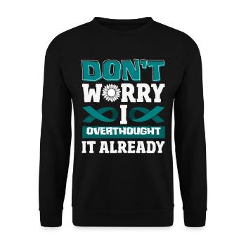 Sarcelle d’hiver SSPT Stress Trouble anxieux - Sweat-shirt Unisexe - noir - Devant - Alina (178cm) & Michal (187cm)