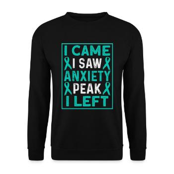 Sarcelle d’hiver SSPT Stress Trouble anxieux - Sweat-shirt Unisexe - noir - Devant - Alina (178cm) & Michal (187cm)